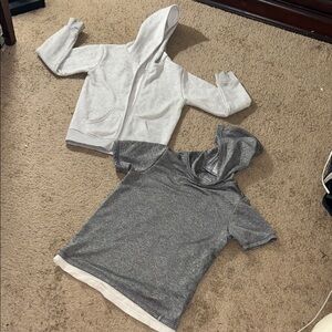 Boston Traders Kids Gray and White Hoodies